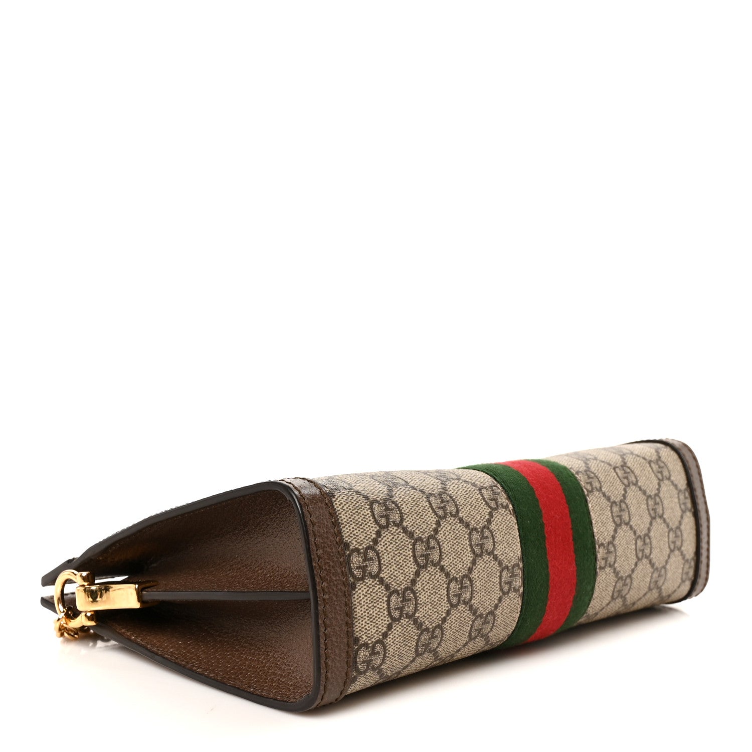 Gucci GG Supreme Monogram Web Small Ophidia Chain Shoulder Bag Brown 4 of 11