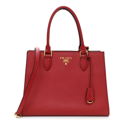 Prada Saffiano Soft Tote Fuoco 1 of 10