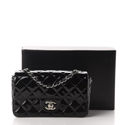 Chanel Patent Calfskin Quilted Mini Rectangular Flap Black 11 of 11