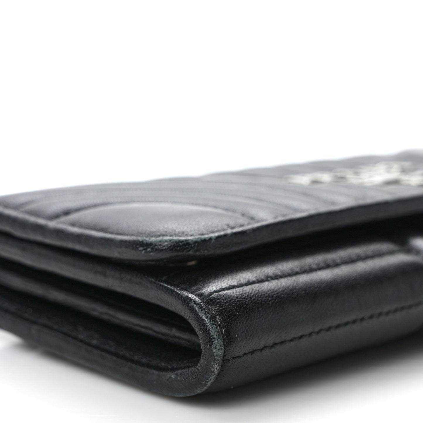 Soft Calfskin Diagramme Continental Wallet Black