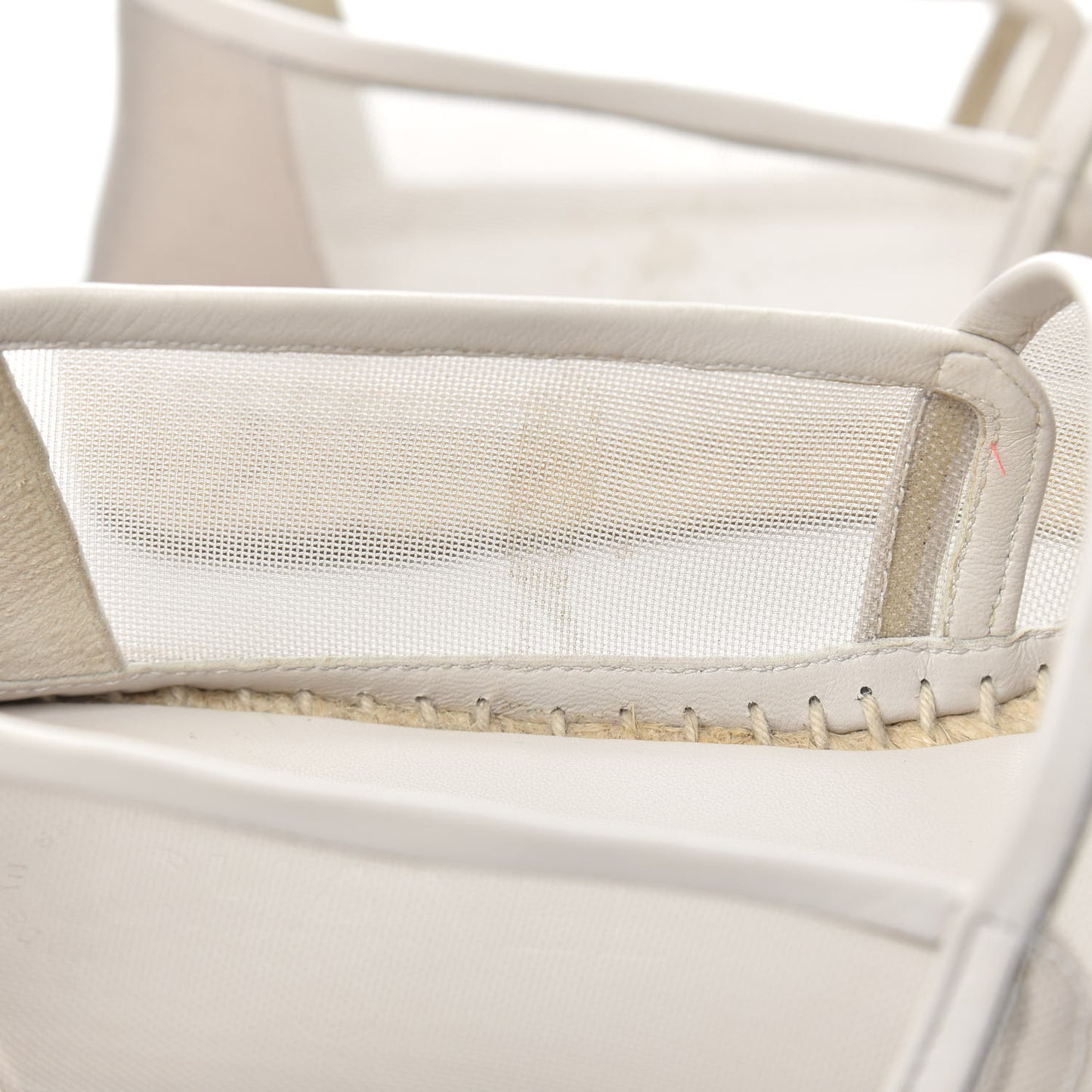 Mesh Grosgrain CC Espadrilles 38 Beige