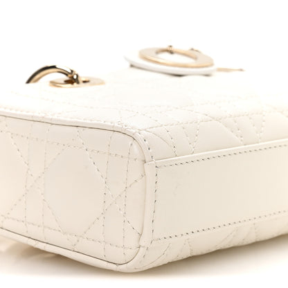 Christian Dior Lambskin Cannage Micro Lady D-Joy Latte 9 of 10