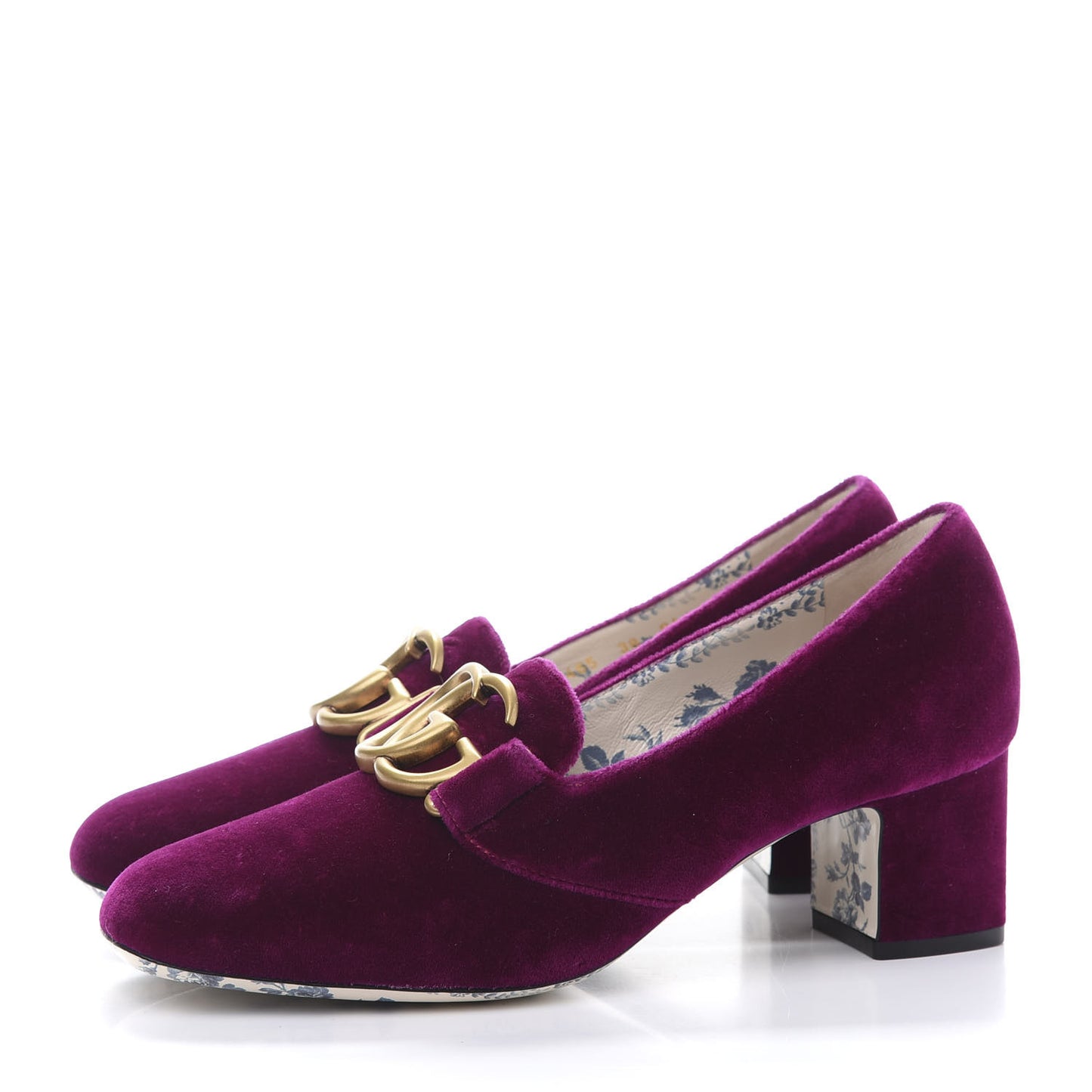 Softy Velvet GG Victoire 55mm Loafer Pumps 38 Fucsia