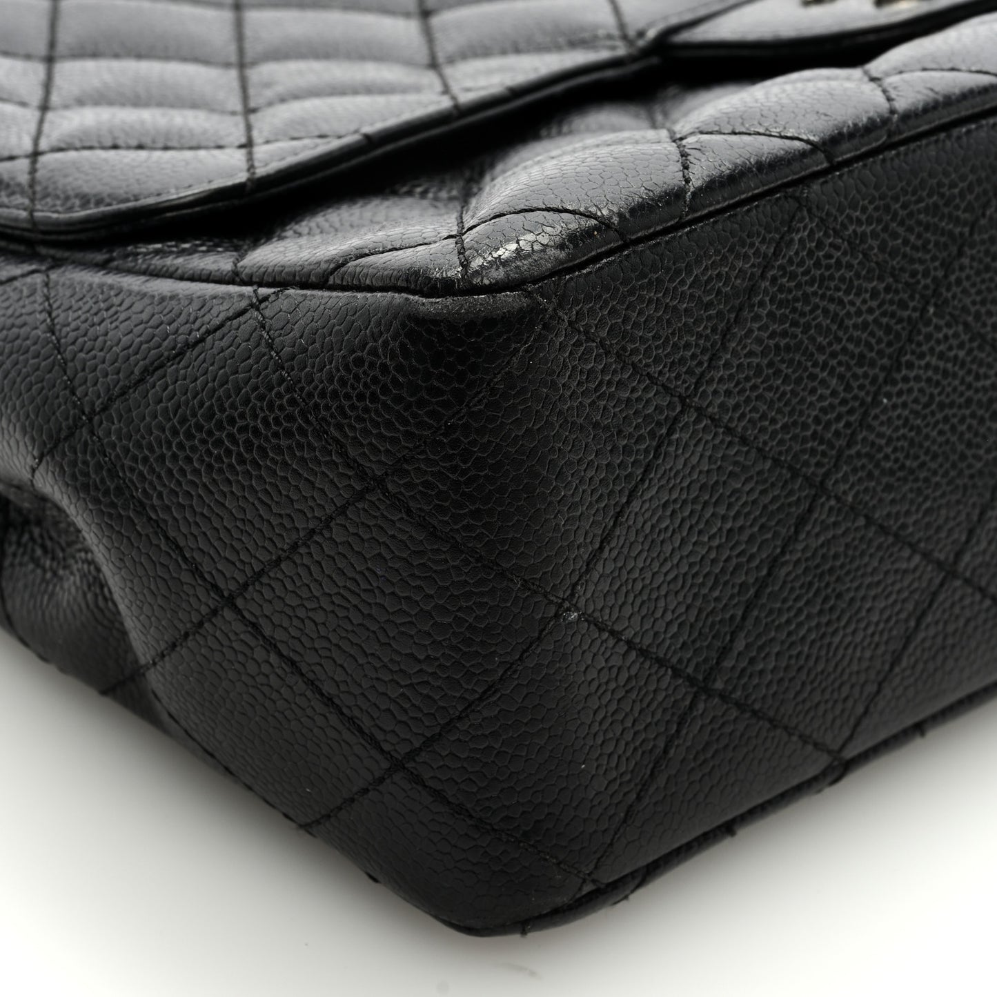 Caviar Quilted Jumbo Single Flap Black