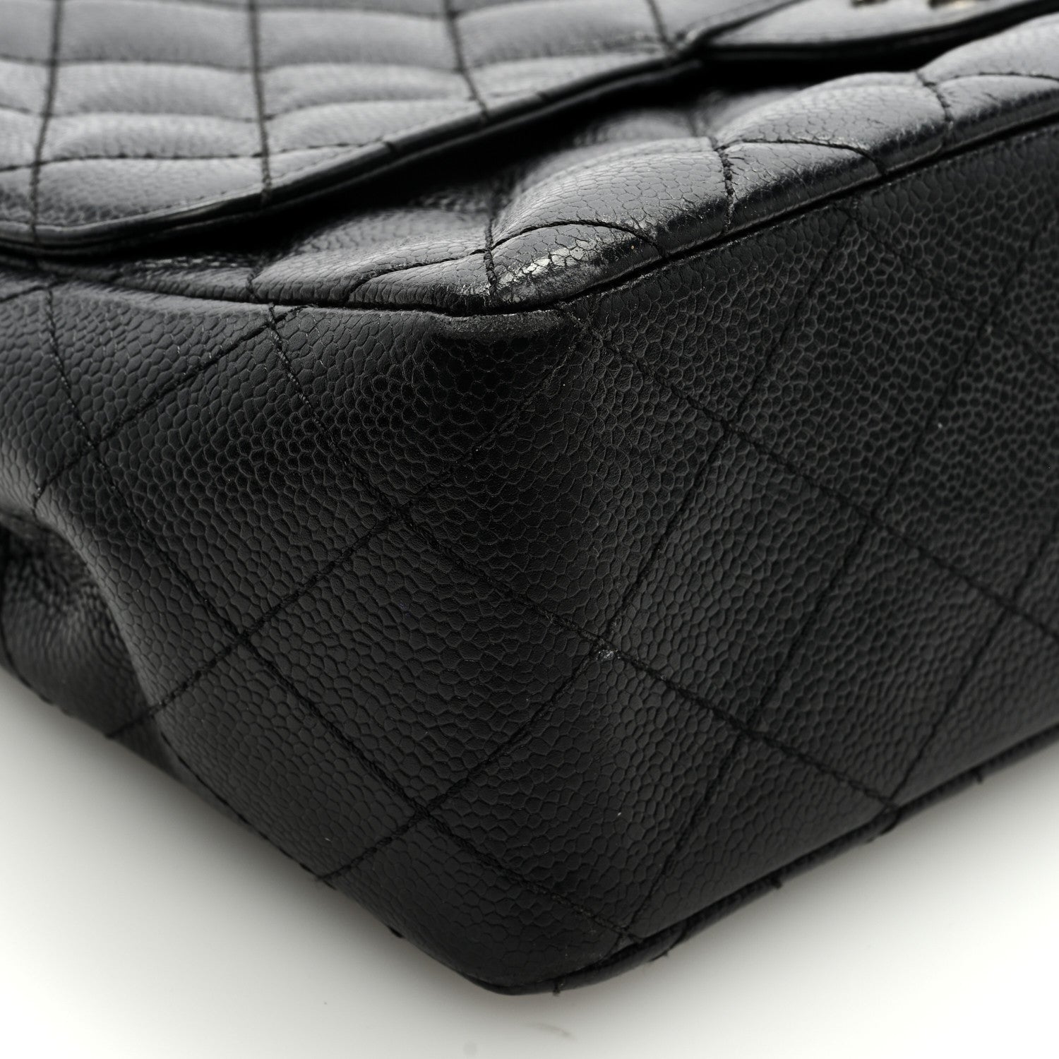 Chanel Caviar Quilted Jumbo Single Flap Black 7 of 8
