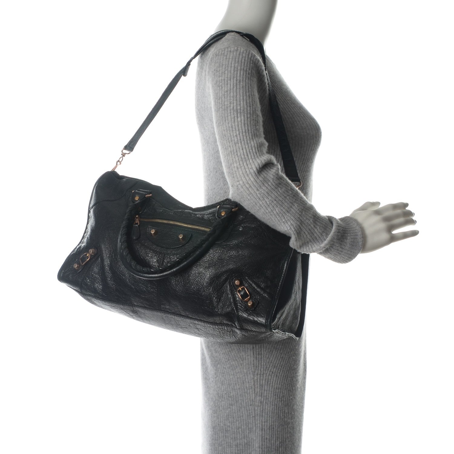 Balenciaga Agneau Giant 12 Rose Gold Hardware Part Time Black 2 of 12