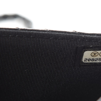 Chanel Lambskin Chevron Quilted Wallet On Chain WOC So Black 8 of 16