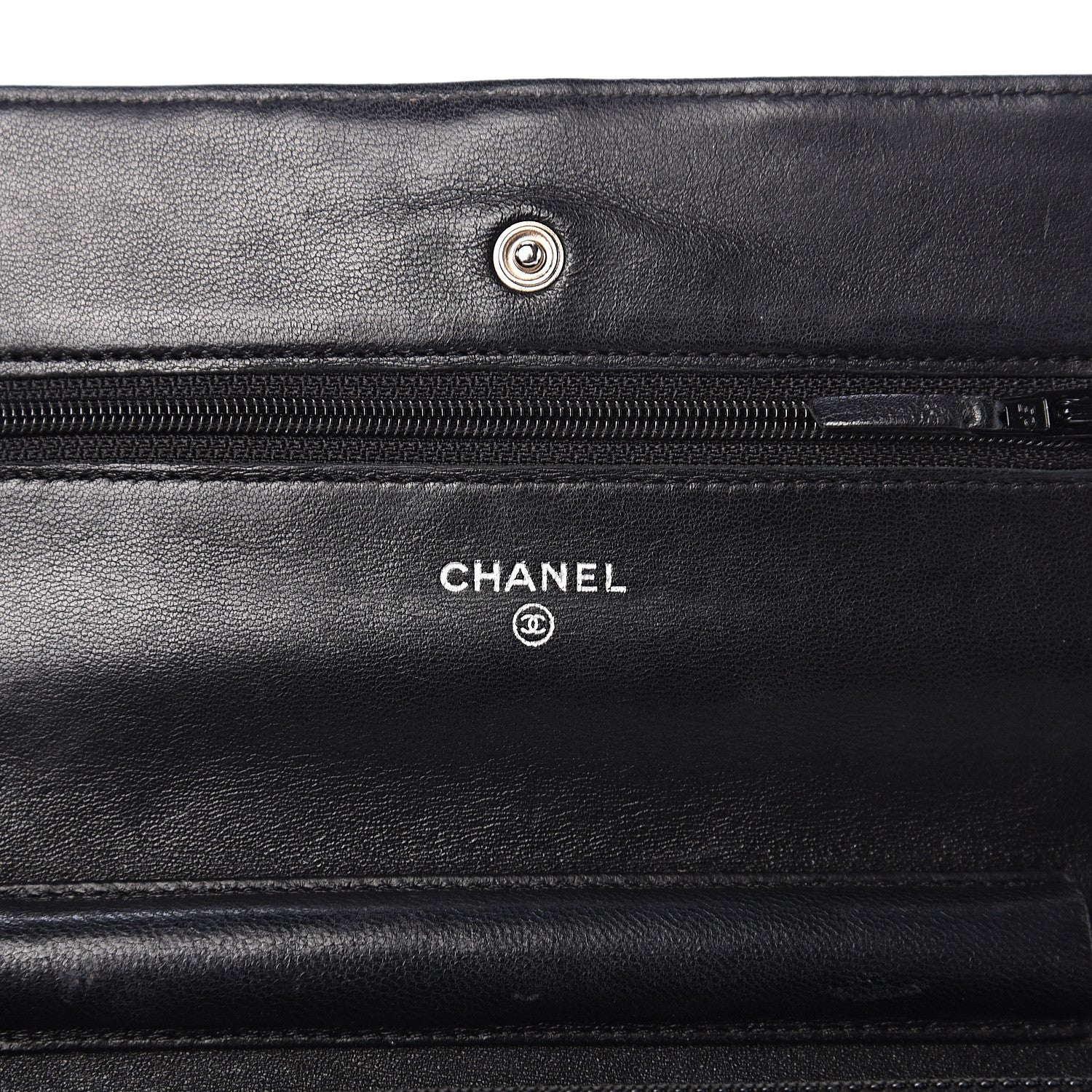 Chanel Lambskin Quilted Wallet On Chain WOC Black 5 of 17