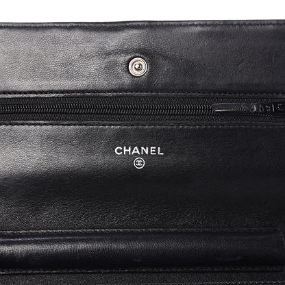 Chanel Lambskin Quilted Wallet On Chain WOC Black 5 of 17
