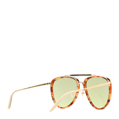 Gucci Aviator Sunglasses GG0672S Havana Gold Green 3 of 8