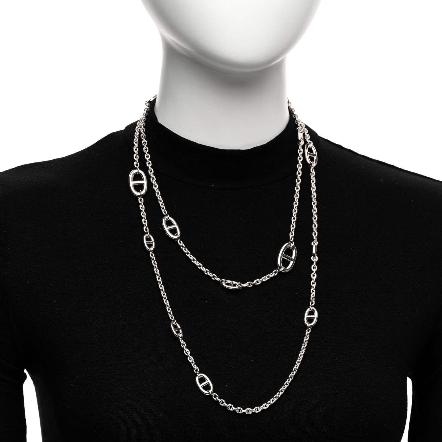 Hermes Sterling Silver Farandole Necklace 80 2 of 5