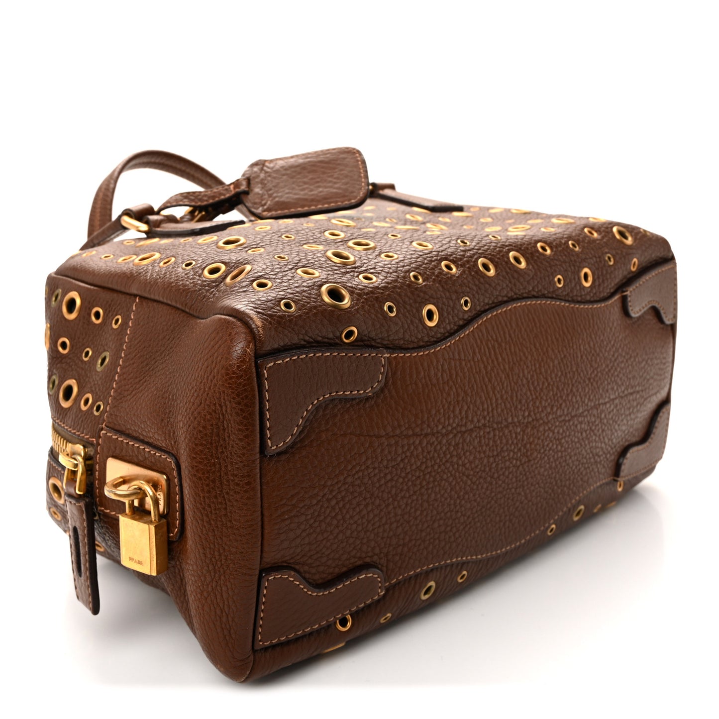 Vitello Daino Grommet Satchel Bruciato