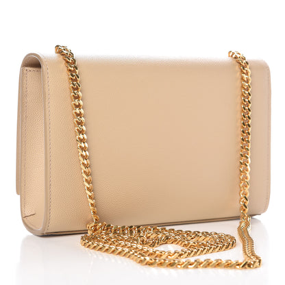 Saint Laurent Grain De Poudre Small Monogram Kate Satchel Nude Powder 3 of 9