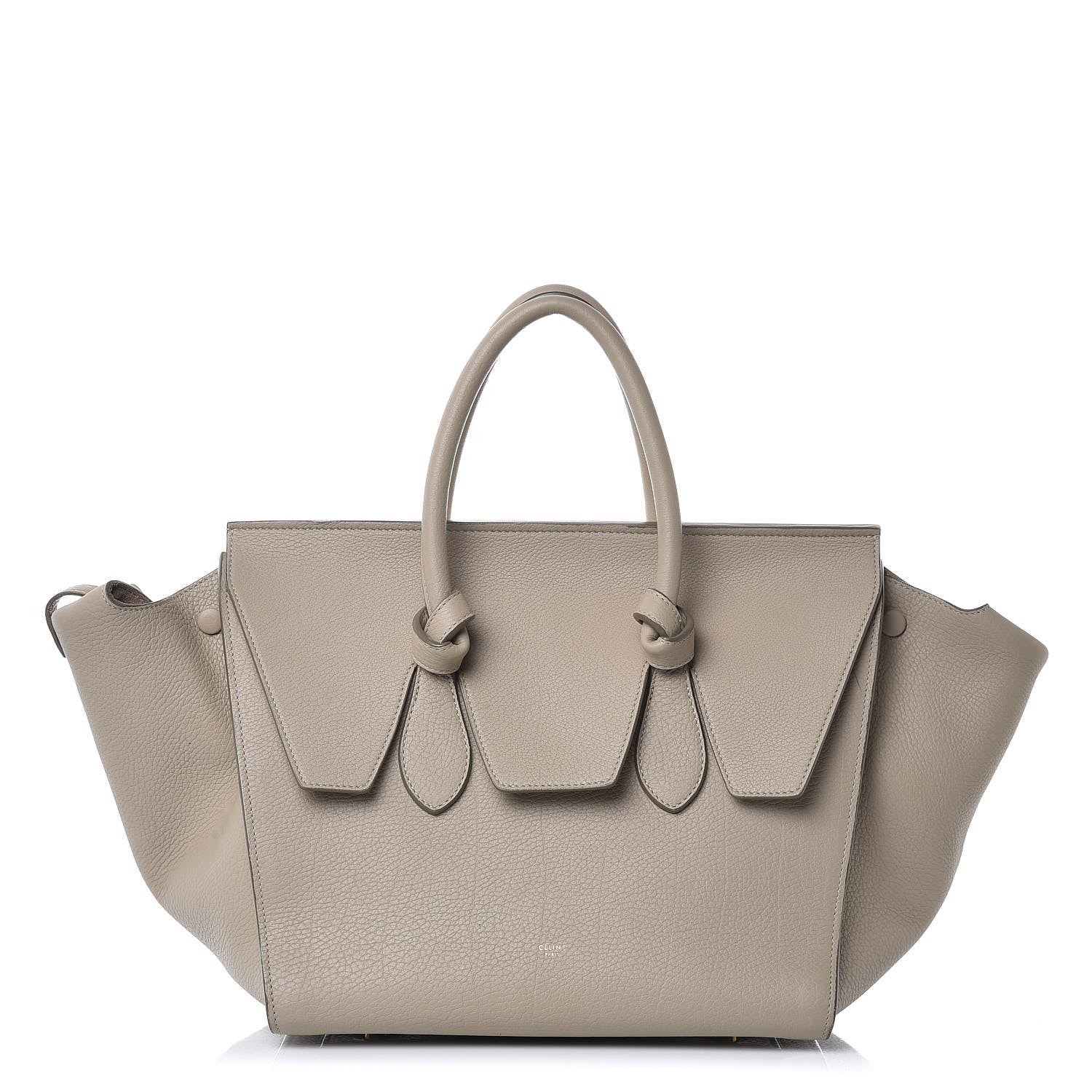 Celine Crisped Calfskin Small Tie Knot Tote Light Taupe 1 of 15