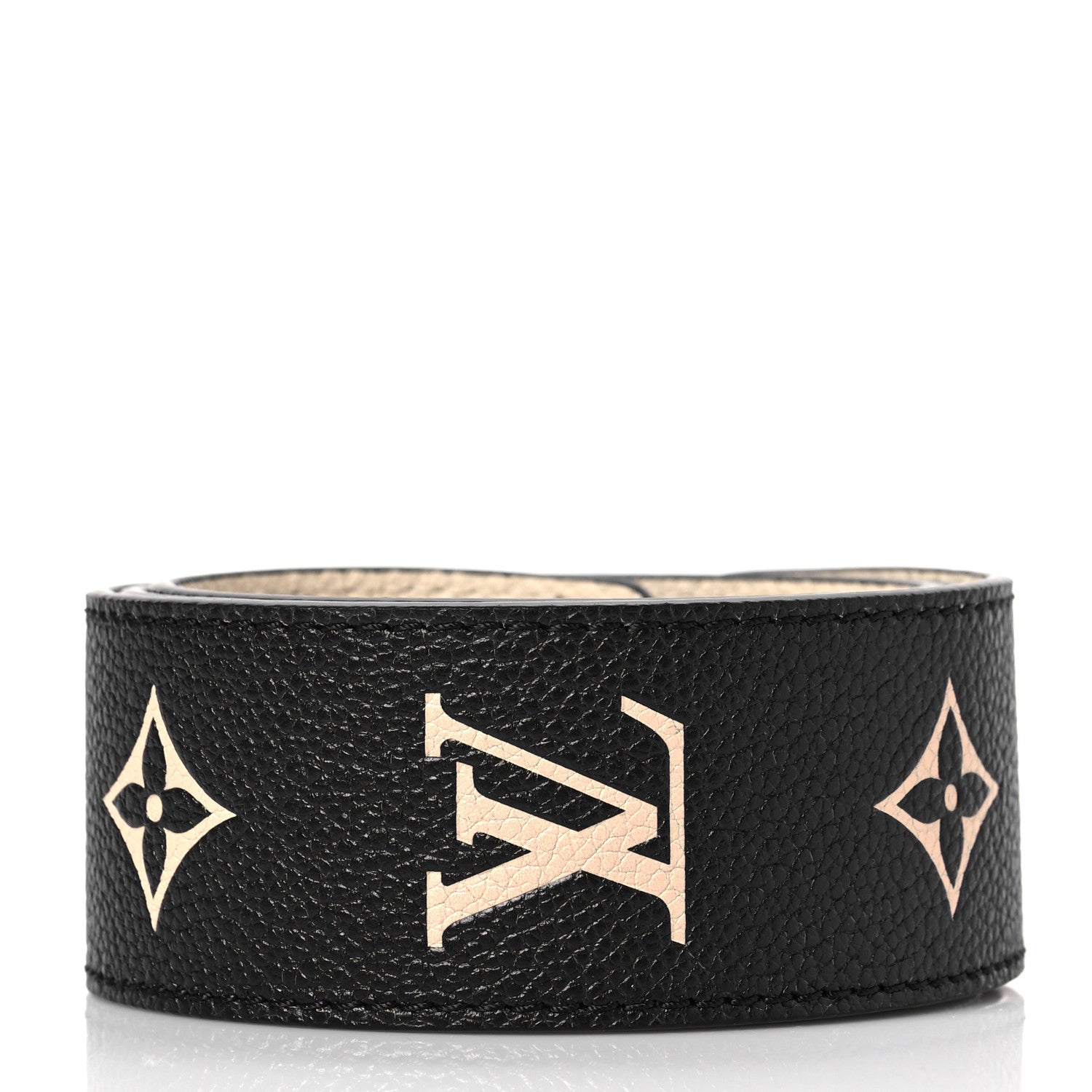 Louis Vuitton Empreinte Monogram Bandouliere Shoulder Strap Black Beige 2 of 4