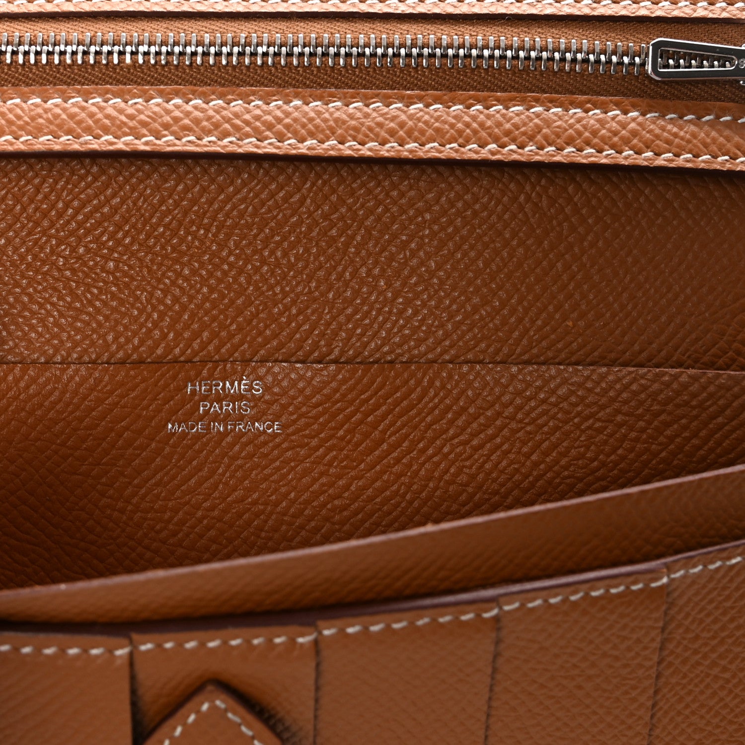 Hermes Epsom Bearn Gusset Wallet Gold 6 of 7