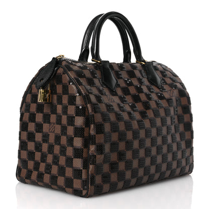 Louis Vuitton Damier Paillettes Speedy 30 Black 3 of 15