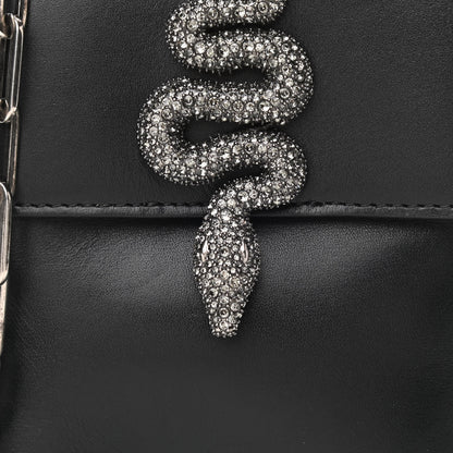 Valentino Garavani Calfskin Crystal Encrusted Snake Maison Mini Crossbody Black 7 of 10