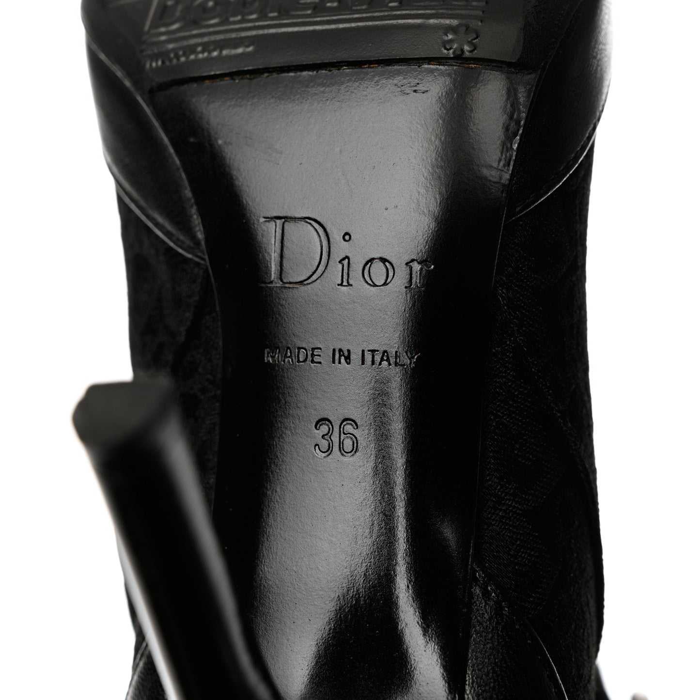 Monogram Buckle Tall Boots 36 Black