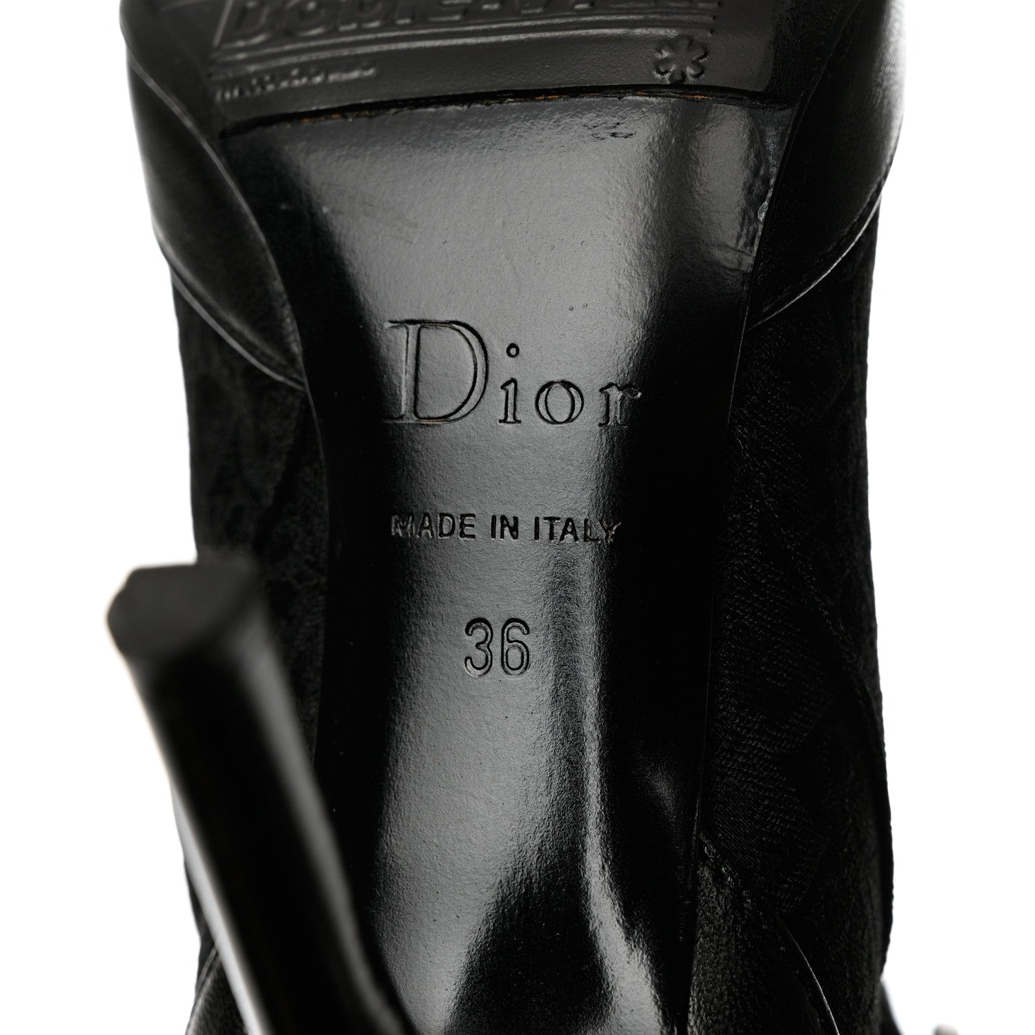 Christian Dior Monogram Buckle Tall Boots 36 Black 9 of 9