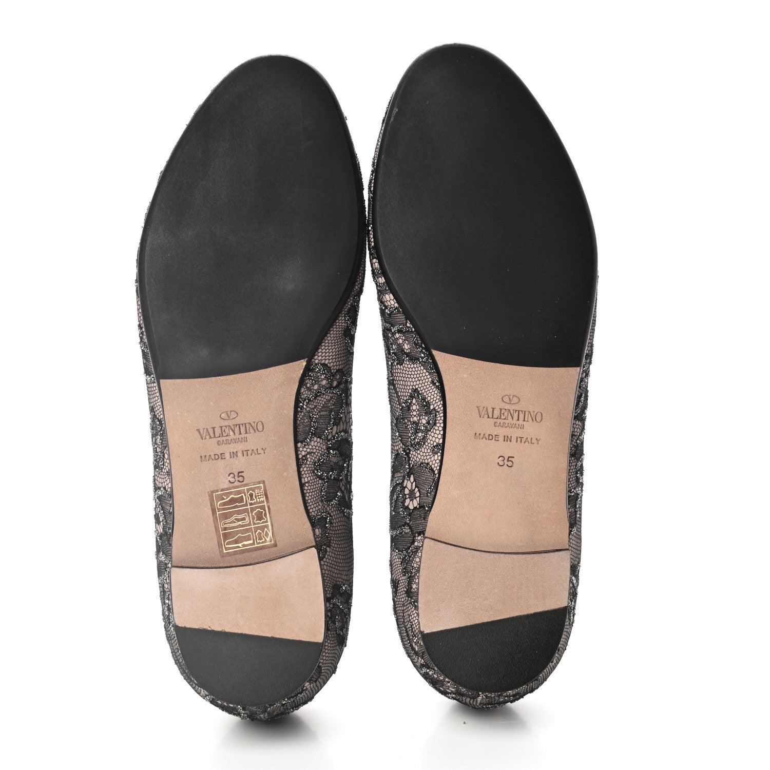 Valentino Garavani Lace Loafer Flats 35 Black 5 of 8