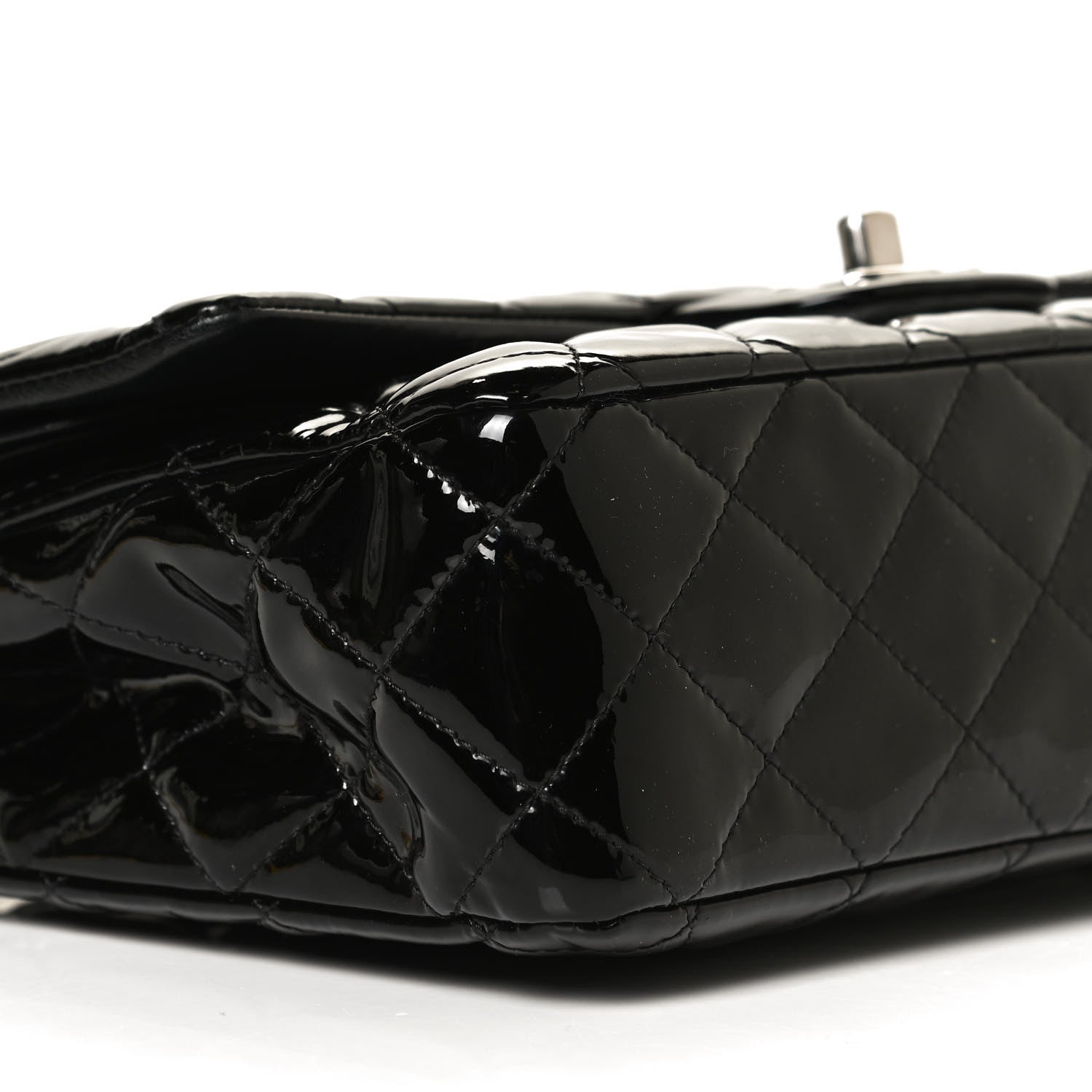 Chanel Patent Quilted Medium Double Flap Black 10 of 11