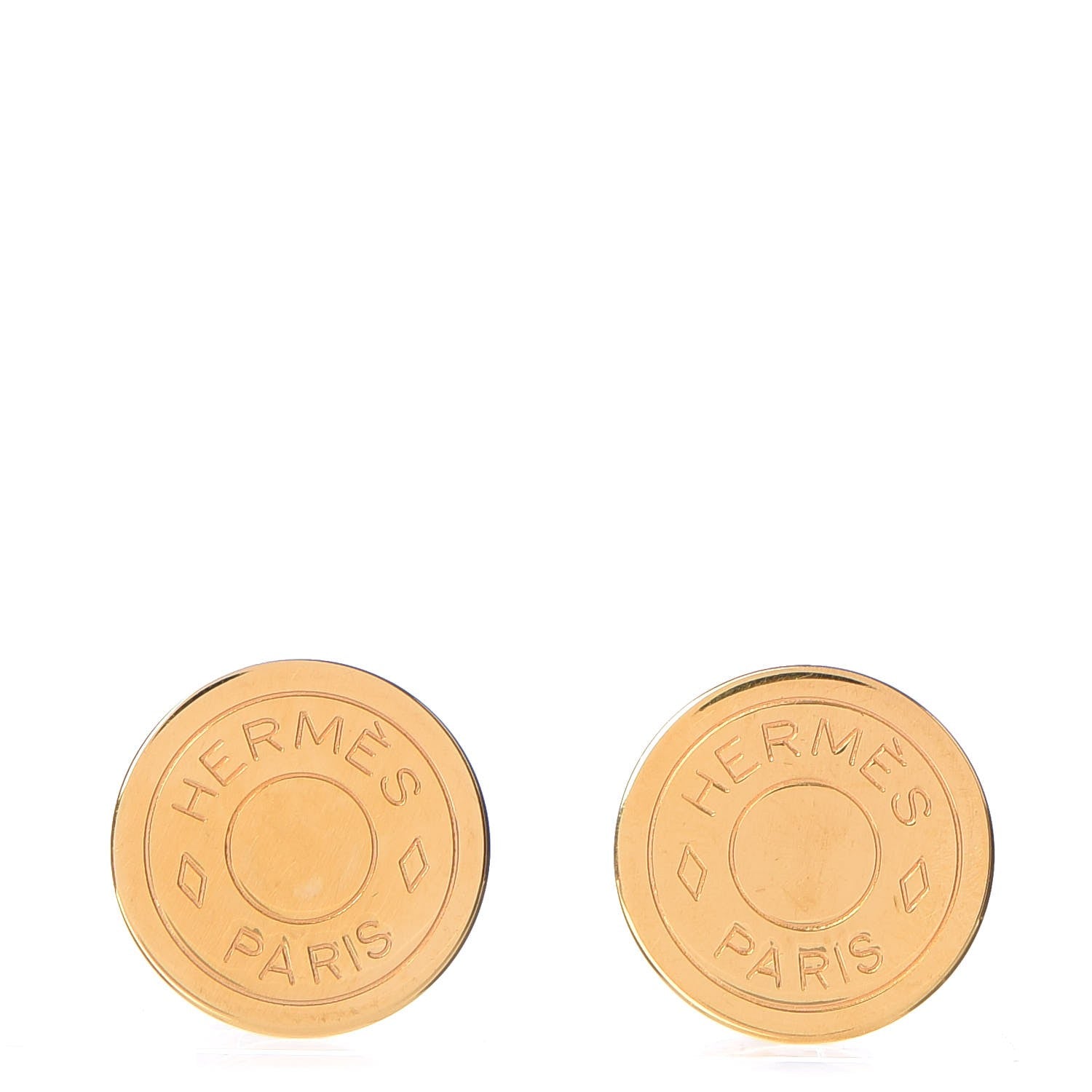 Hermes Clou De Selle Clip On Earrings Gold 1 of 5