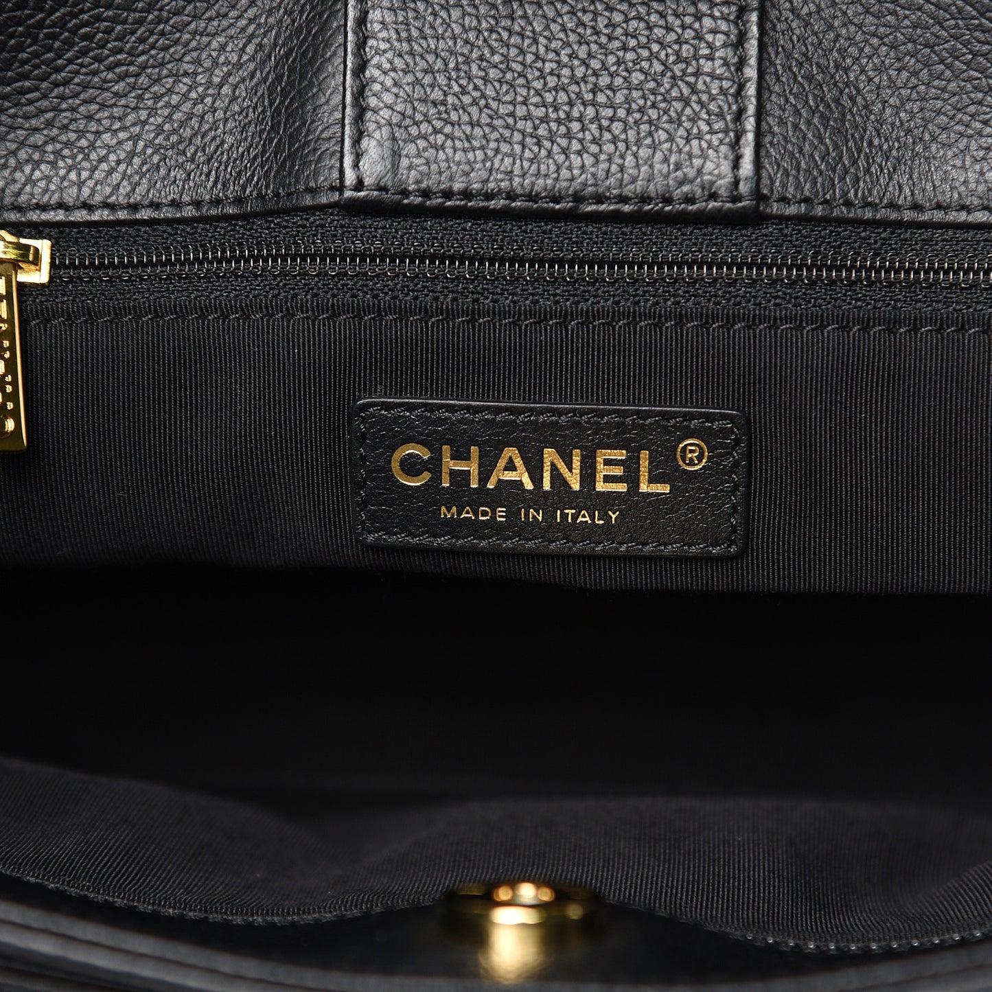 Calfskin Small Cerf Executive Shopper Tote Black