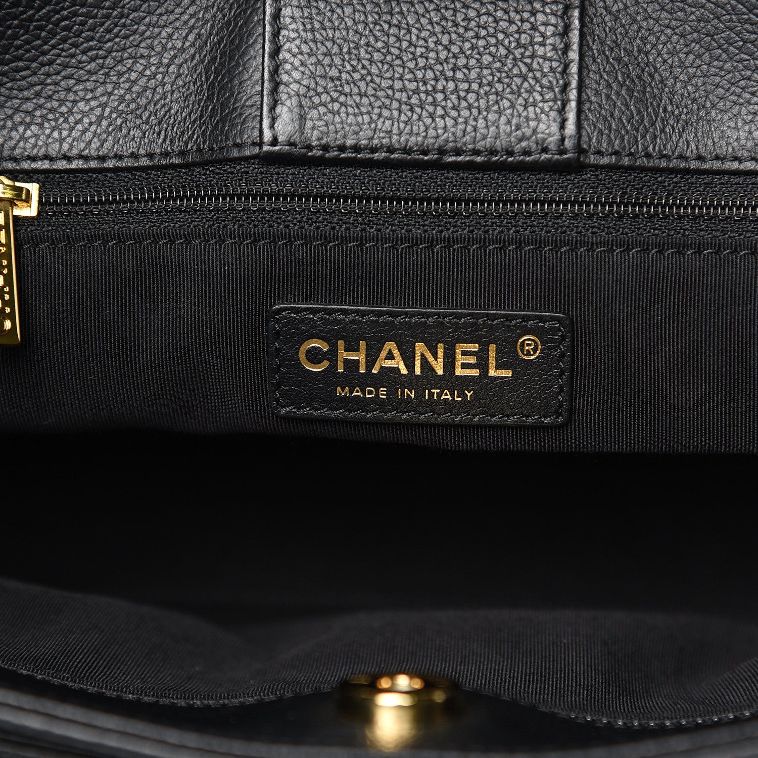 Chanel Calfskin Small Cerf Executive Shopper Tote Black 6 of 14