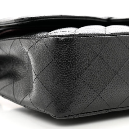 Chanel Caviar Quilted Medium Double Flap Black 8 of 9