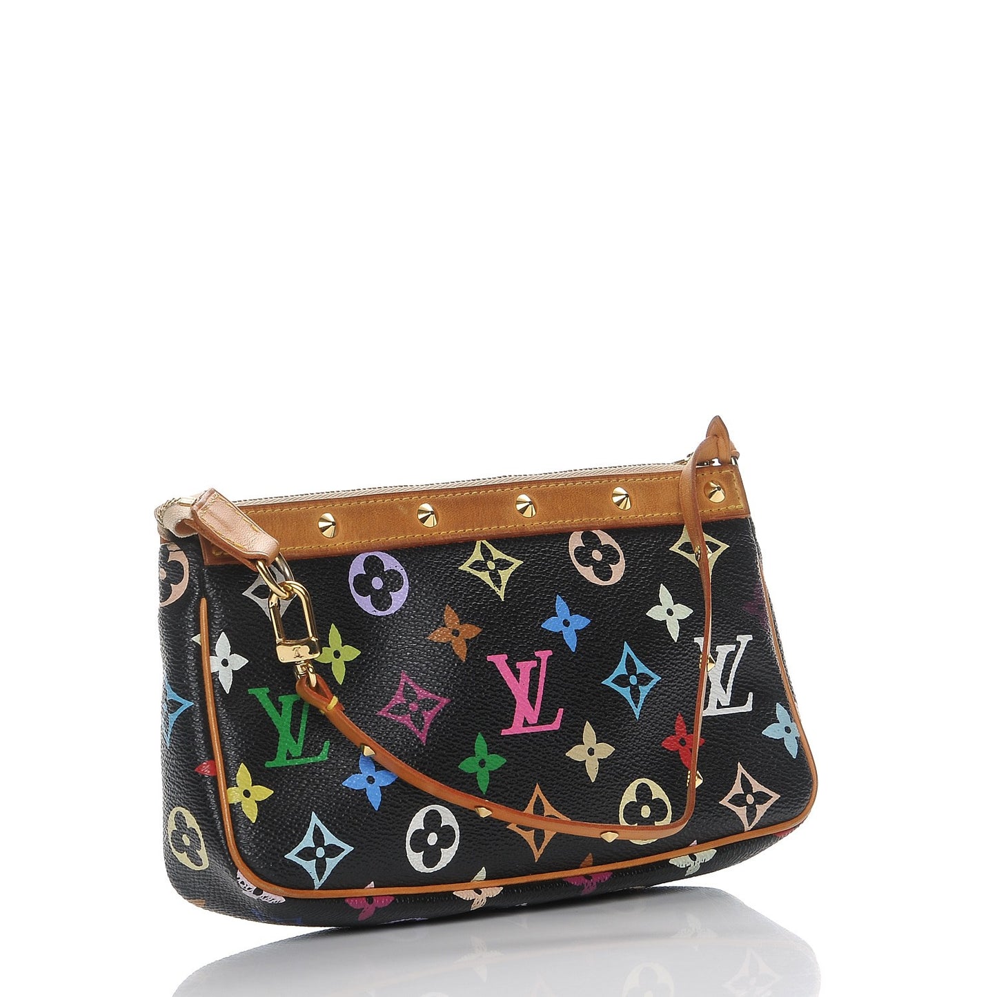 Monogram Multicolor Pochette Accessories Black