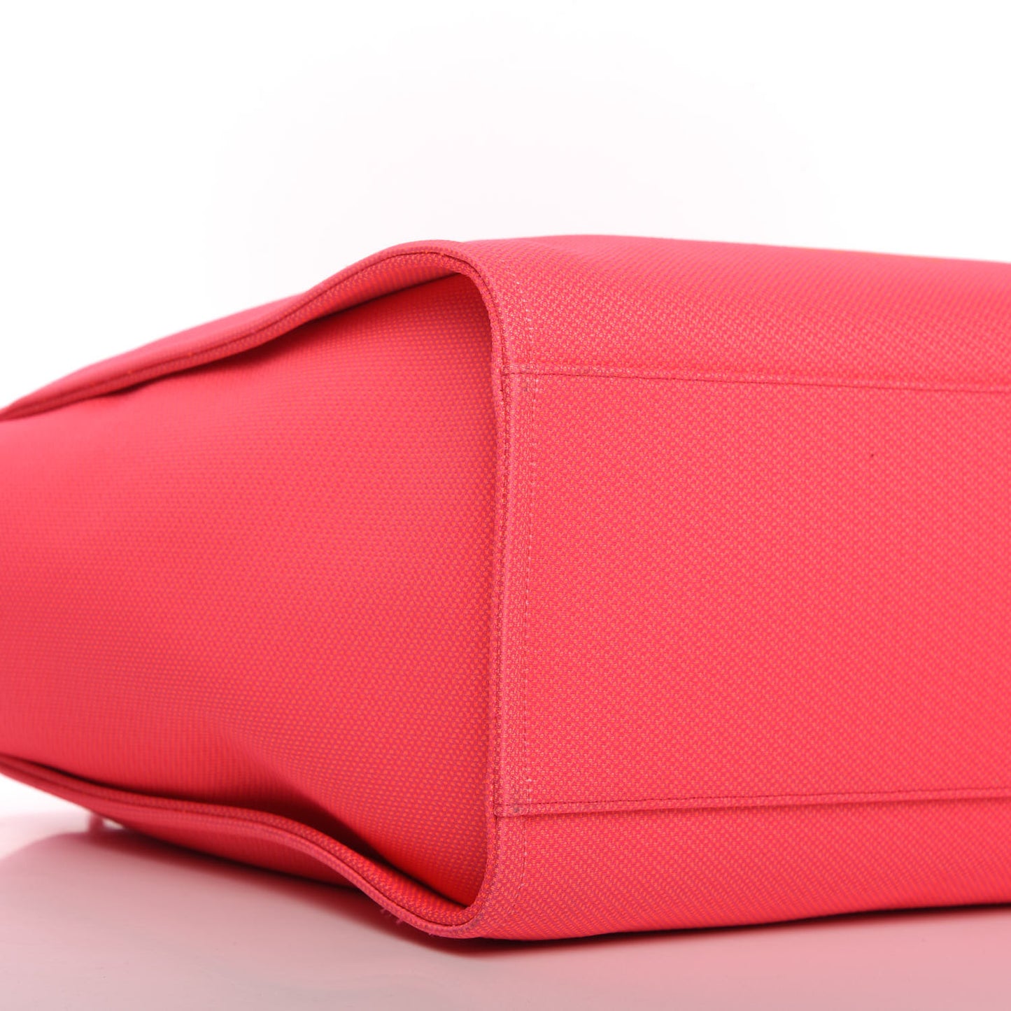Mixed Fibers Calfskin Medium Deauville Tote Pink Orange