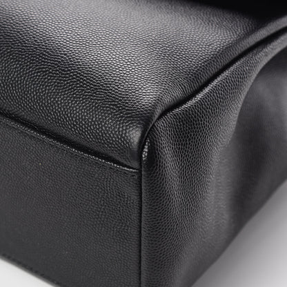 Saint Laurent Grain De Poudre Medium West Hollywood Monogram Fold-Over Black 11 of 16