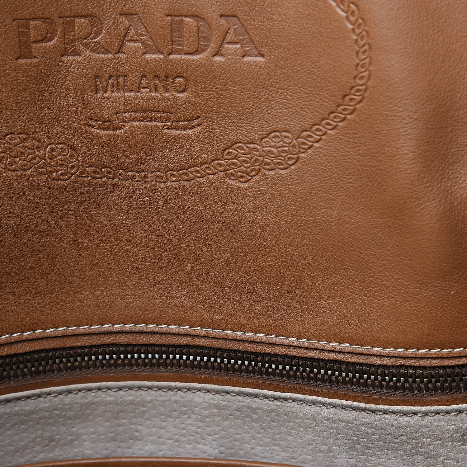 Prada Soft Calf Flap Tote Caramel 16 of 16