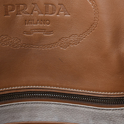 Prada Soft Calf Flap Tote Caramel 16 of 16