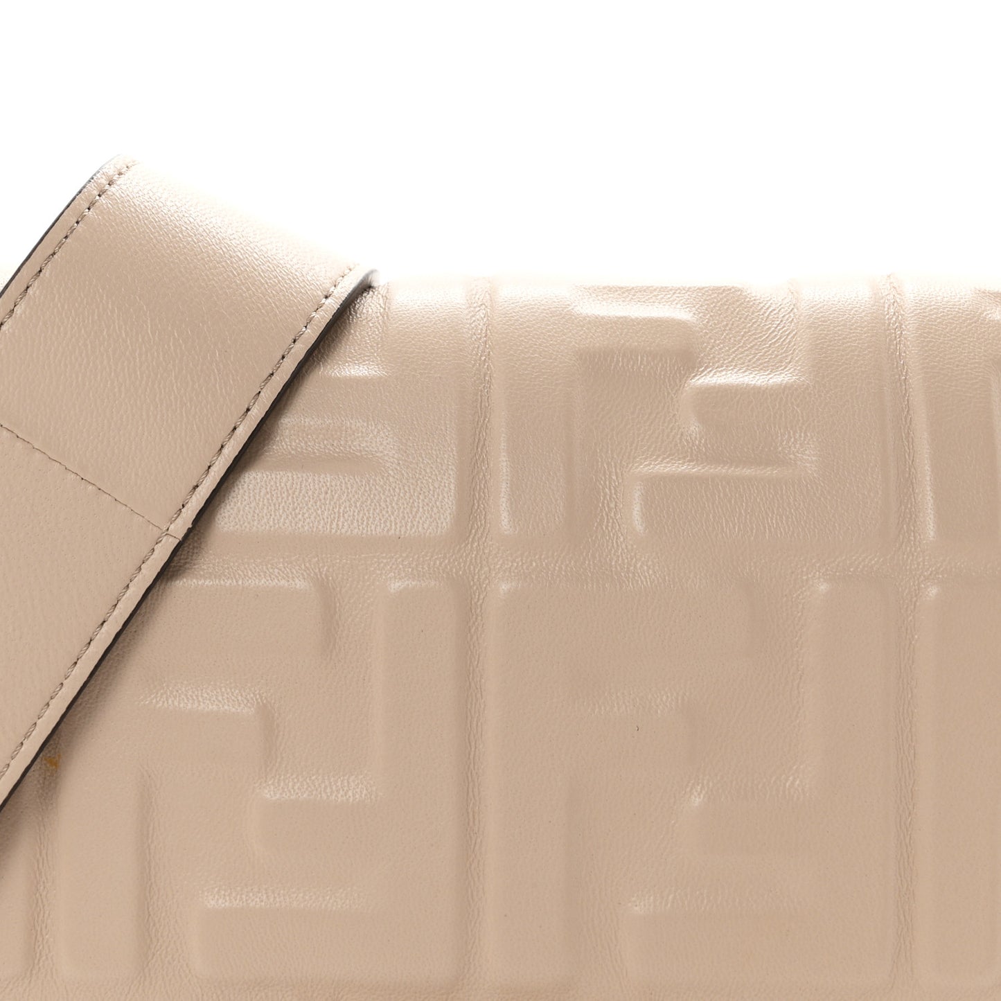 Nappa FF 1974 Embossed Baguette Camelia