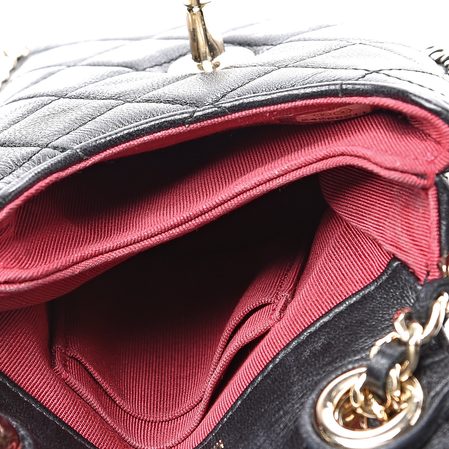 Chanel Lambskin Quilted Chain Around Flap Crossbody Black 4 of 10