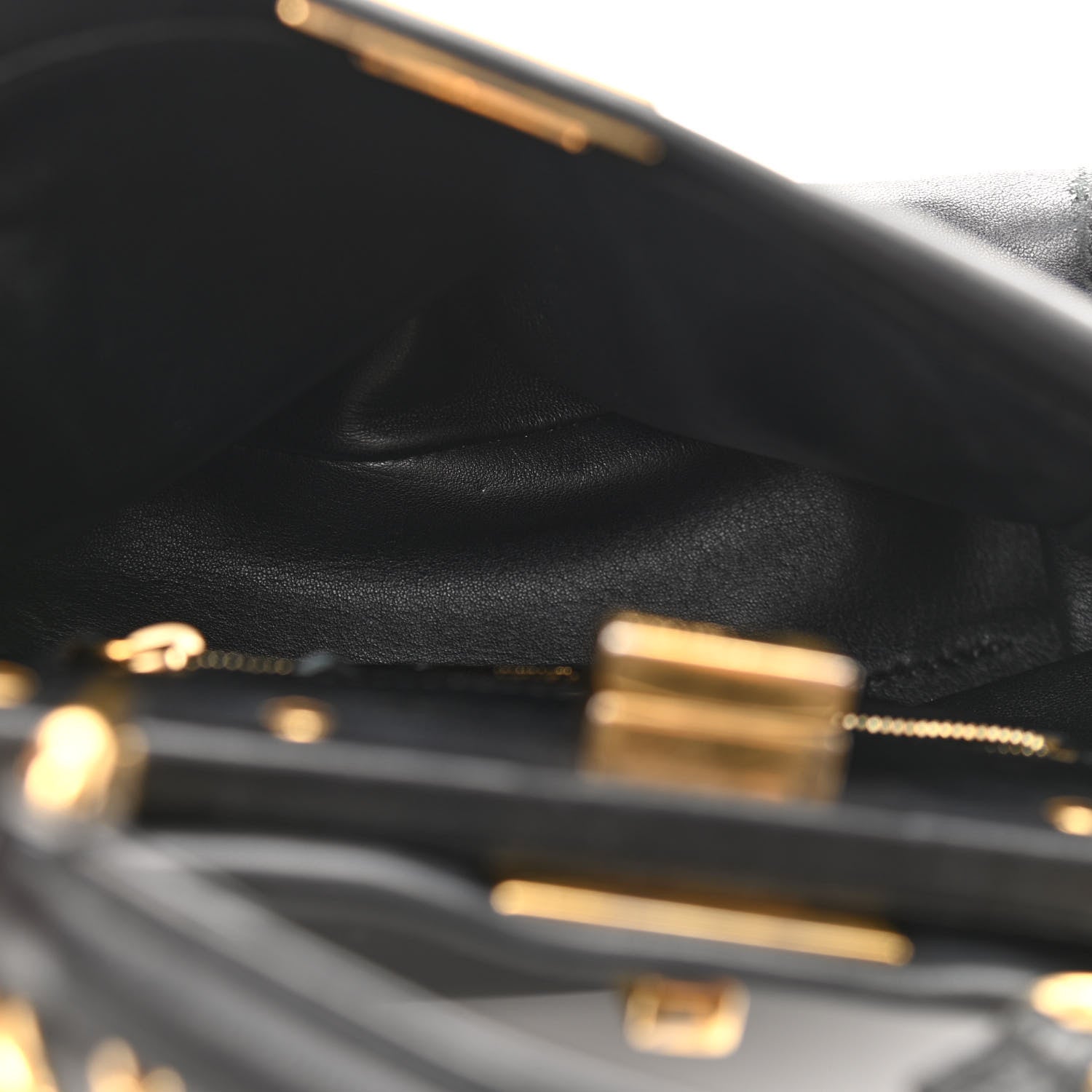 Fendi Nappa Mini Peekaboo Iconic Satchel Black 5 of 15