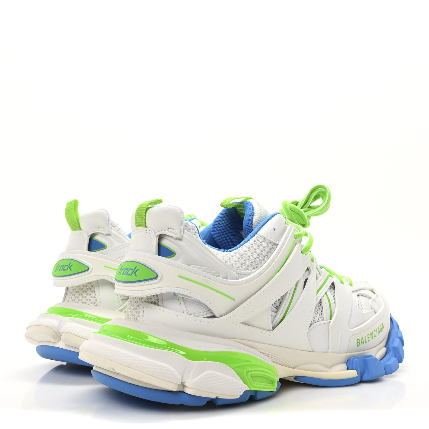 Mesh Nylon Mens Track Sneakers 42 White Green Blue