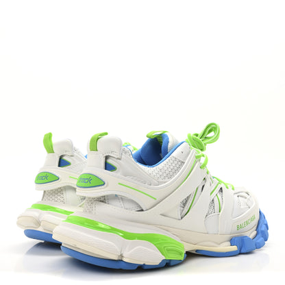 Balenciaga Mesh Nylon Mens Track Sneakers 42 White Green Blue 5 of 9