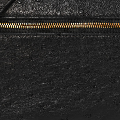 Loro Piana LORO PIANA Ostrich L19 Extra Pocket Pouch Black 7 of 11
