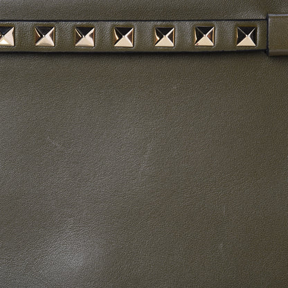 Valentino Garavani Nappa Rockstud Wristlet Clutch Army Green 10 of 12