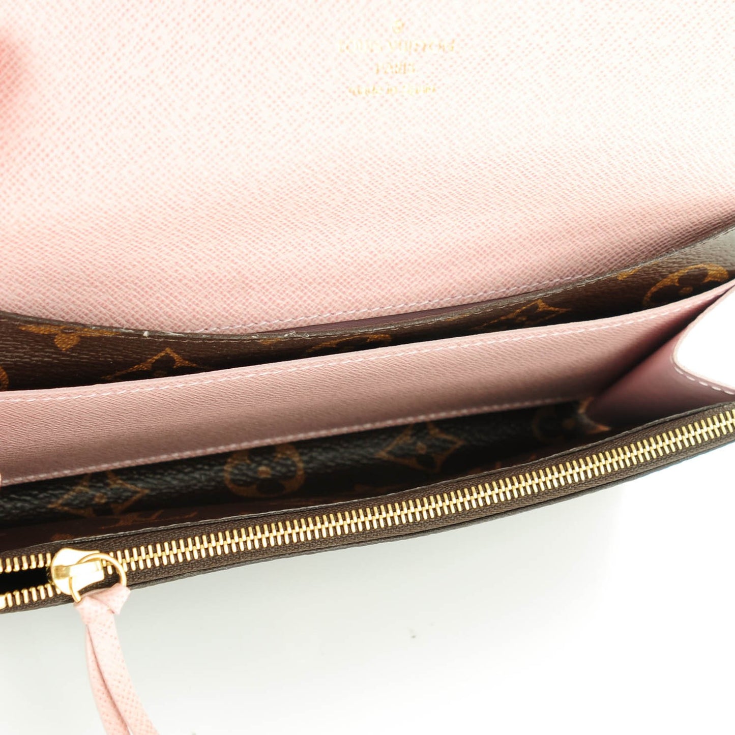 Monogram Emilie Wallet Rose Ballerine
