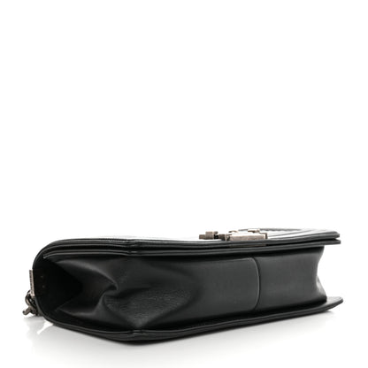 Chanel Calfskin Horizontal Quilted New Medium Boy Flap Black 4 of 13