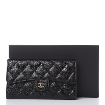 Chanel Caviar Quilted Long Flap Wallet Black 15 of 15
