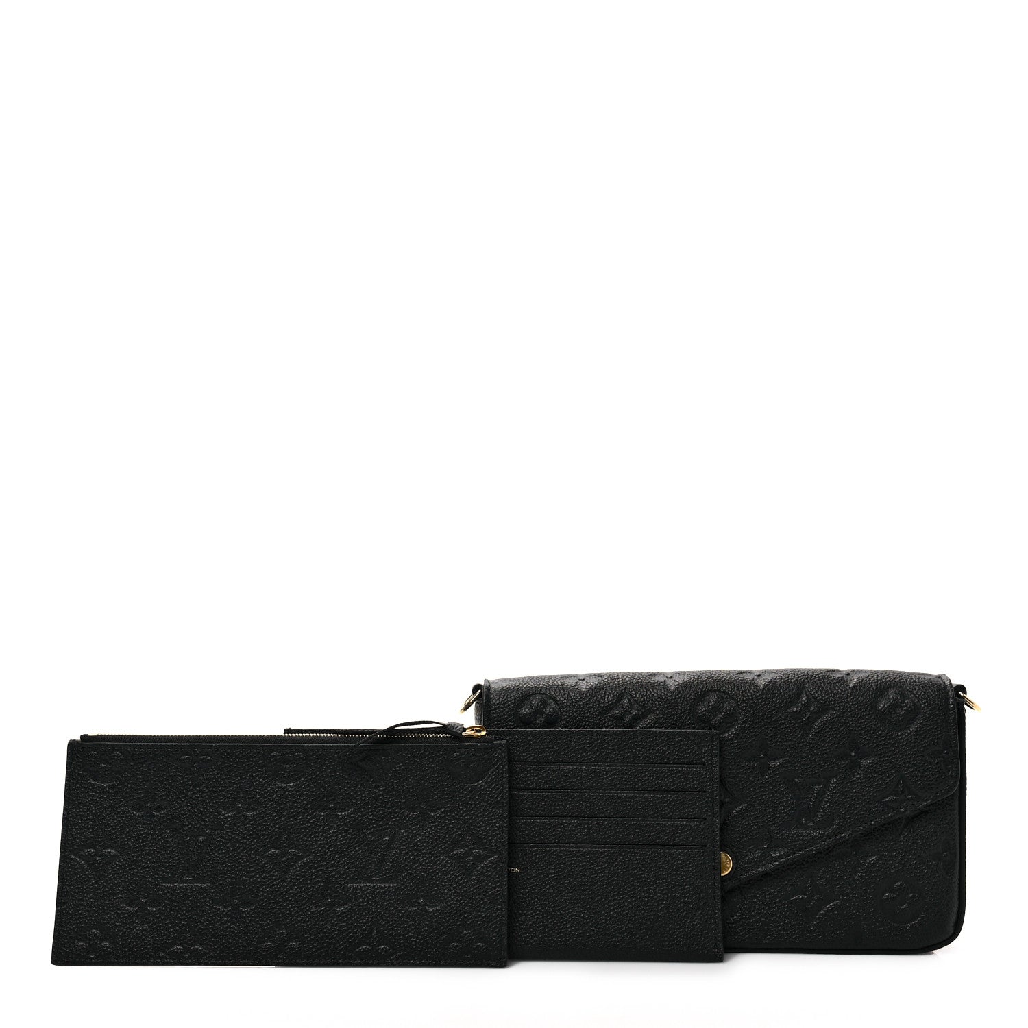 Louis Vuitton Empreinte Pochette Felicie Chain Wallet Black 1 of 6