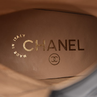 Chanel Lambskin CC Short Booties 41 Black 6 of 15