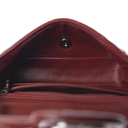 Chanel Patent Calfskin Quilted Mini Rectangular Flap Dark Red 4 of 12