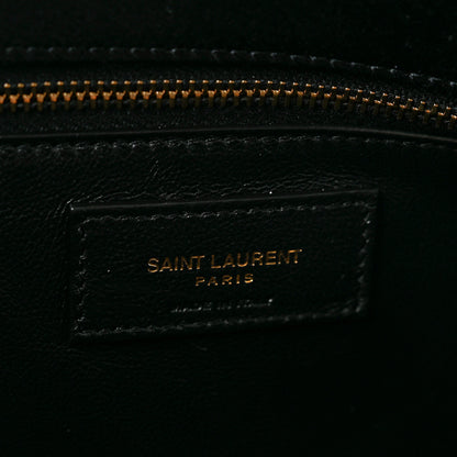 Saint Laurent Satin Quilted Sade Puffer Envelope Clutch Black 5 of 5