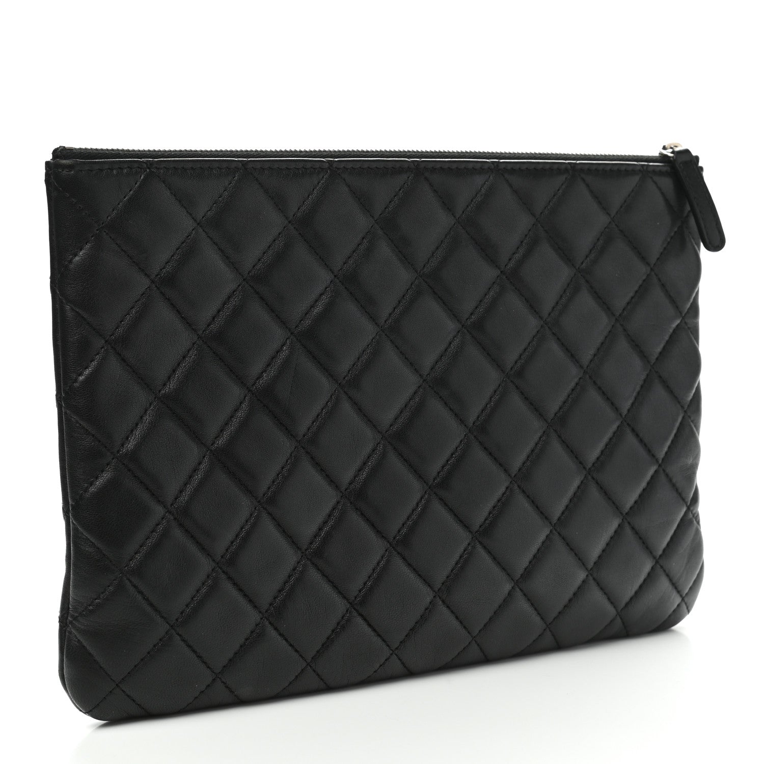 Chanel Lambskin Quilted Medium Cosmetic Case Black 3 of 8